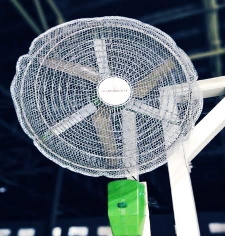 industrial fans with a safety net cover