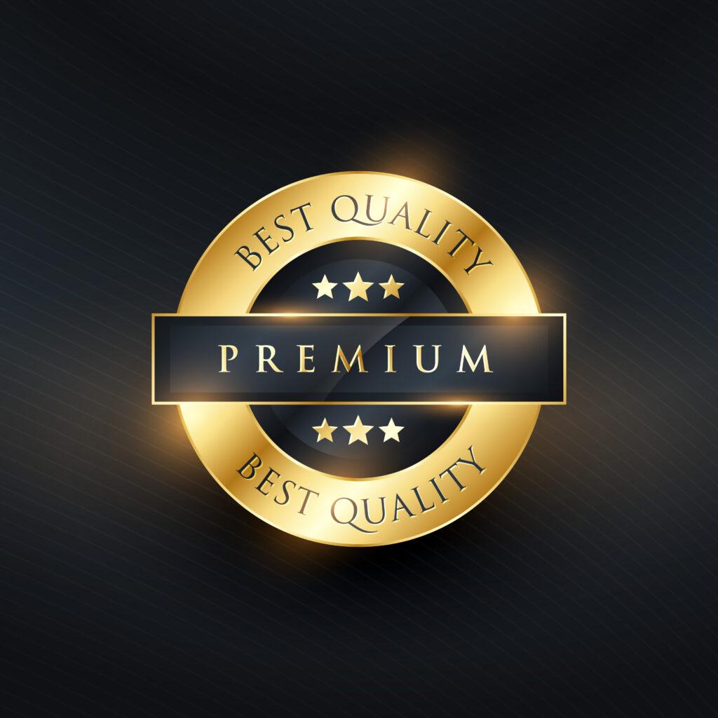 quality premium label design vector