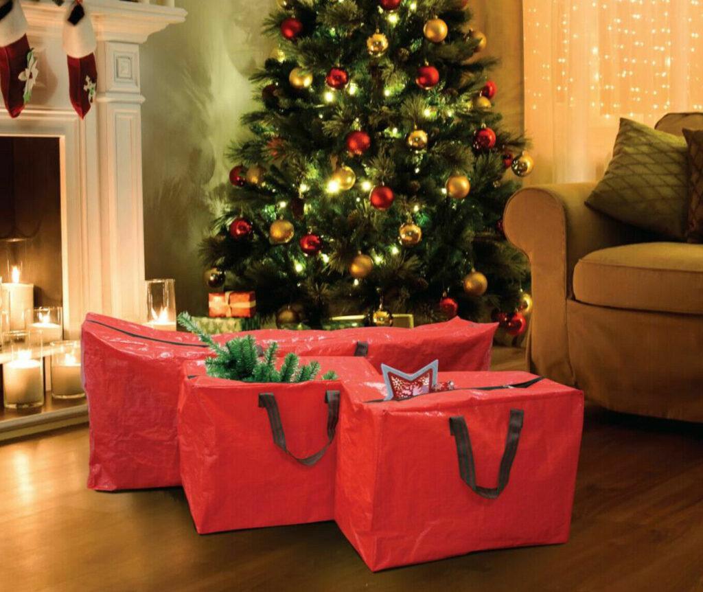 Christmas Tree and Decorations Tarpaulin Storage Bag