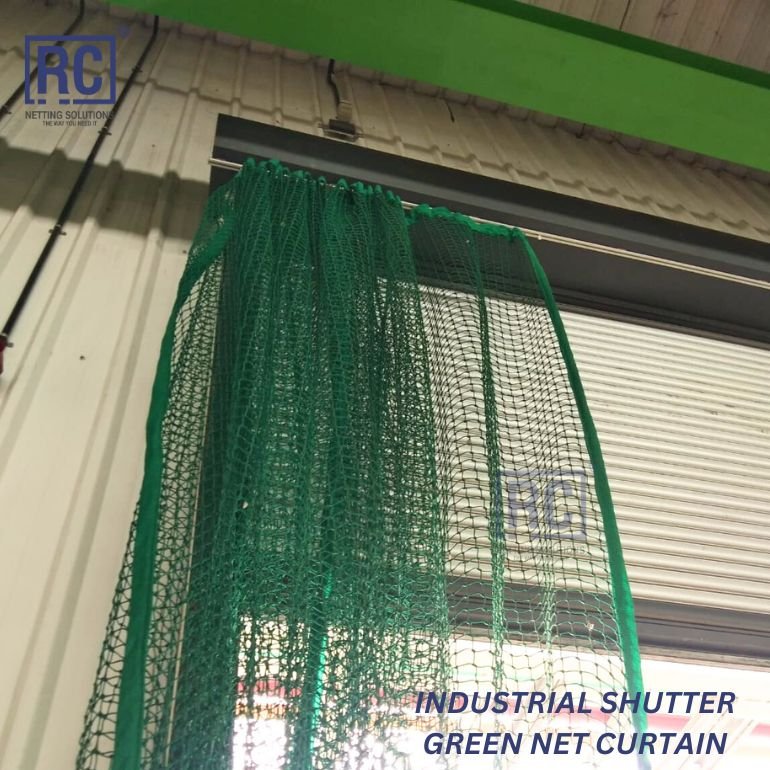 INDUSTRIAL SHUTTER GREEN NET CURTAIN