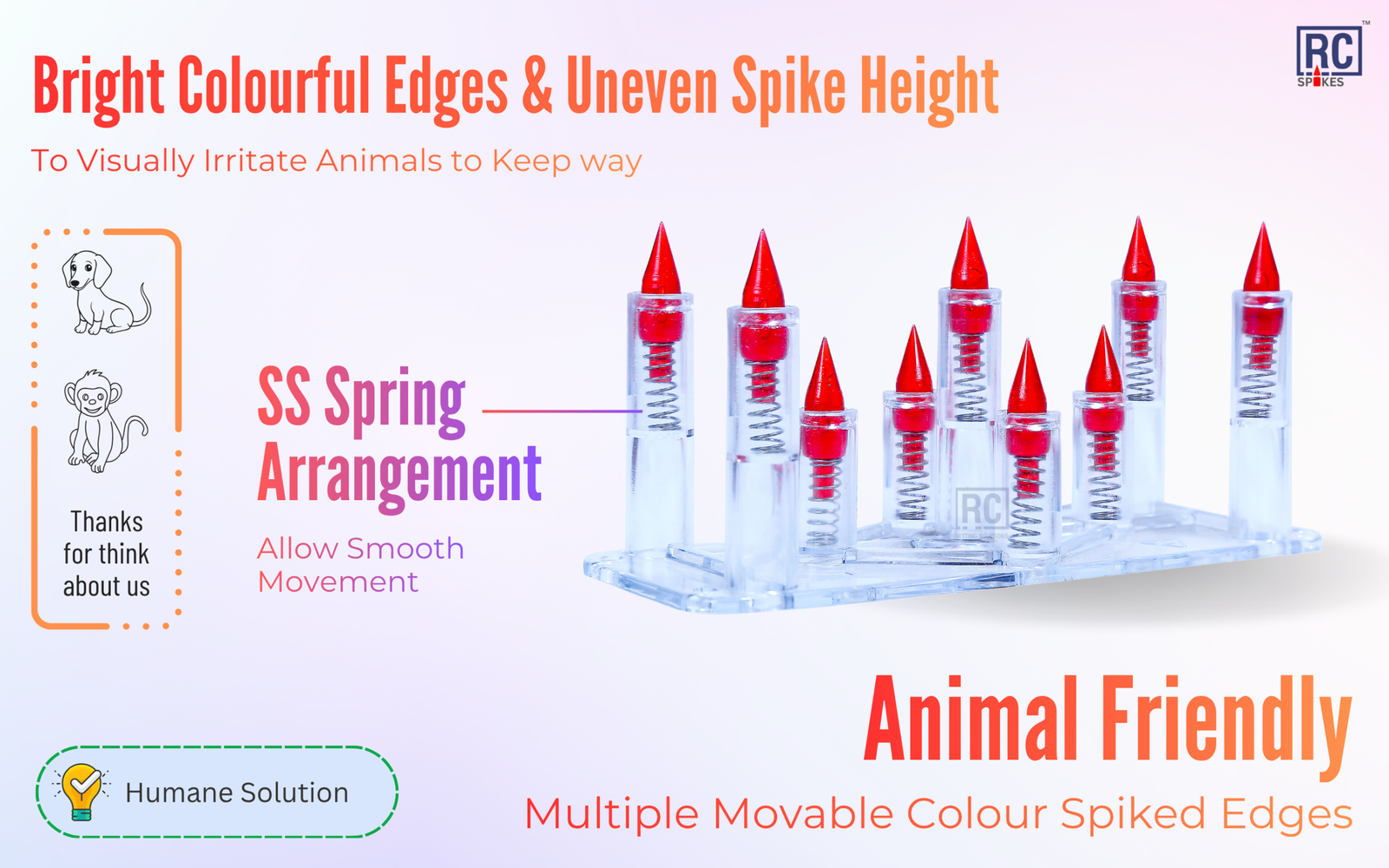 Animal Friendly Car protection spikes