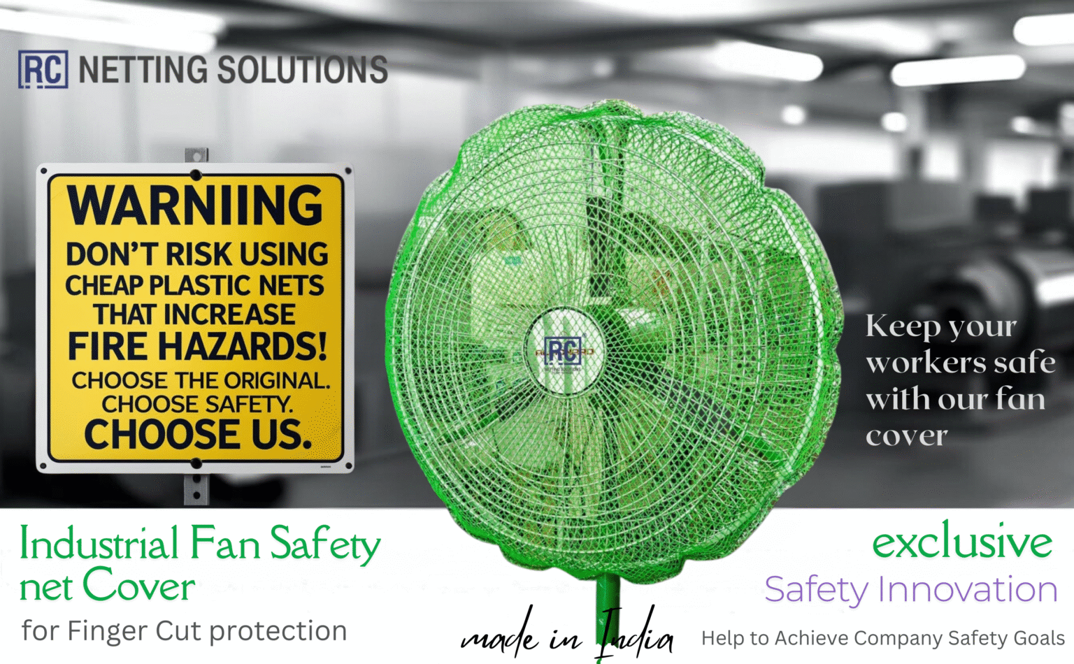 Fan Rear Net All Size Fan Net Cover - RC Netting Solutions