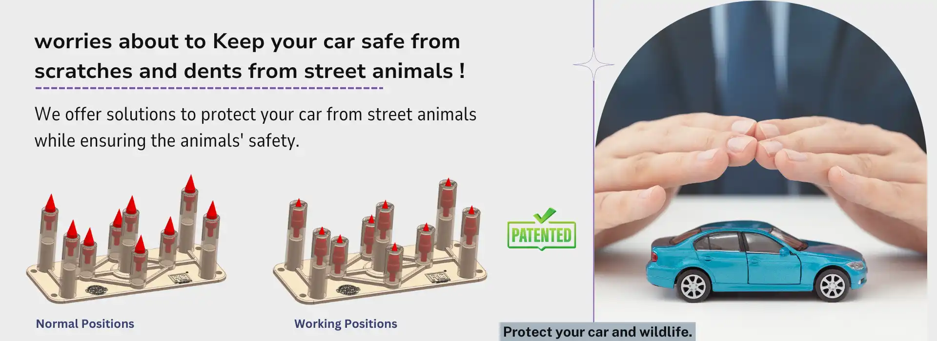 car protection spikes banner